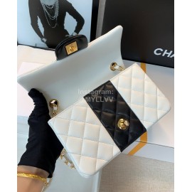Chanel Winter Leather Chain Crossbody Flap Bag For Women White