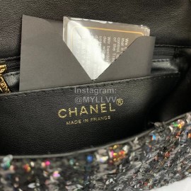Chanel Woolen Chain Crossbody Flap Bag For Women
