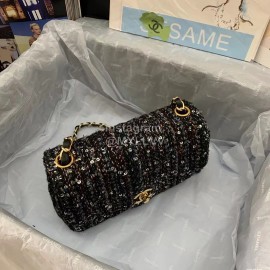 Chanel Woolen Chain Crossbody Flap Bag For Women