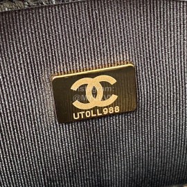 Chanel Vintage Sheepskin Chain Crossbody Flap Bag Black As2693