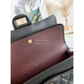 Chanel Black Cowhide Badge Chain Shoulder Flap Bag 