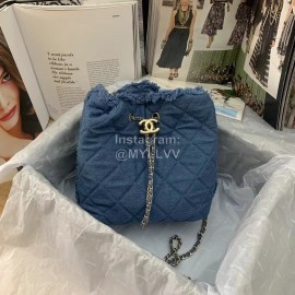Chanel Autumn Denim Bucket Chain Bag As2357