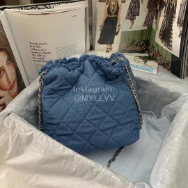 Chanel Autumn Denim Bucket Chain Bag As2357