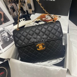 Chanel Black Cowhide Chain Shoulder Flap Bag As8431