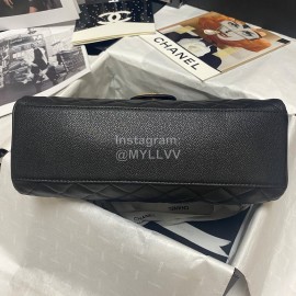 Chanel Black Cowhide Chain Shoulder Flap Bag As8431