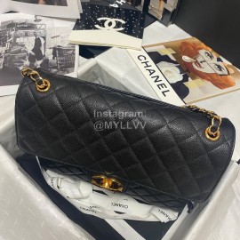 Chanel Black Cowhide Chain Shoulder Flap Bag As8431