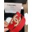 Chanel Red Calf Leather Fashion Buckle 30mm Belts For Women 