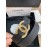 Chanel New Calf Leather Diamond Gold Buckle 30mm Belts For Women Black