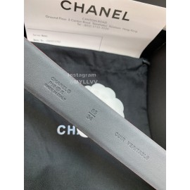 Chanel New Calf Leather Diamond Gold Buckle 30mm Belts For Women Red