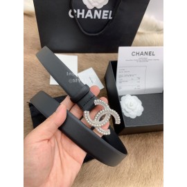 Chanel Fashion Calf Leather Pearl Buckle 30mm Belts For Women 