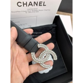 Chanel Fashion Calf Leather Pearl Buckle 30mm Belts For Women 
