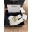 Chanel White Calf Leather Gold Diamond Buckle 30mm Belts For Women 