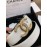 Chanel White Calf Leather Gold Diamond Buckle 30mm Belts For Women 