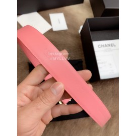 Chanel Fashion Buckle Calf Leather 30mm Belts For Women Pink