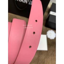 Chanel Fashion Calf Leather 30mm Belts For Women Pink