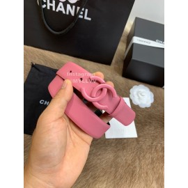 Chanel Fashion Calf Leather 30mm Belts For Women Pink