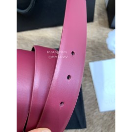 Chanel Fashion Calf Leather 30mm Belts For Women Purple