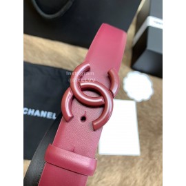 Chanel Fashion Calf Leather 30mm Belts For Women Purple