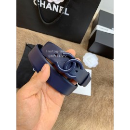 Chanel Fashion Calf Leather 30mm Belts For Women Dark Blue