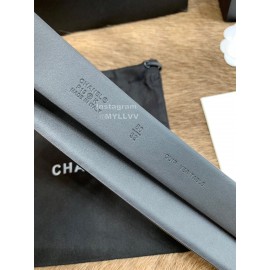 Chanel Fashion Calf Leather 30mm Belts For Women Black