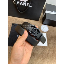 Chanel Fashion Calf Leather 30mm Belts For Women Black