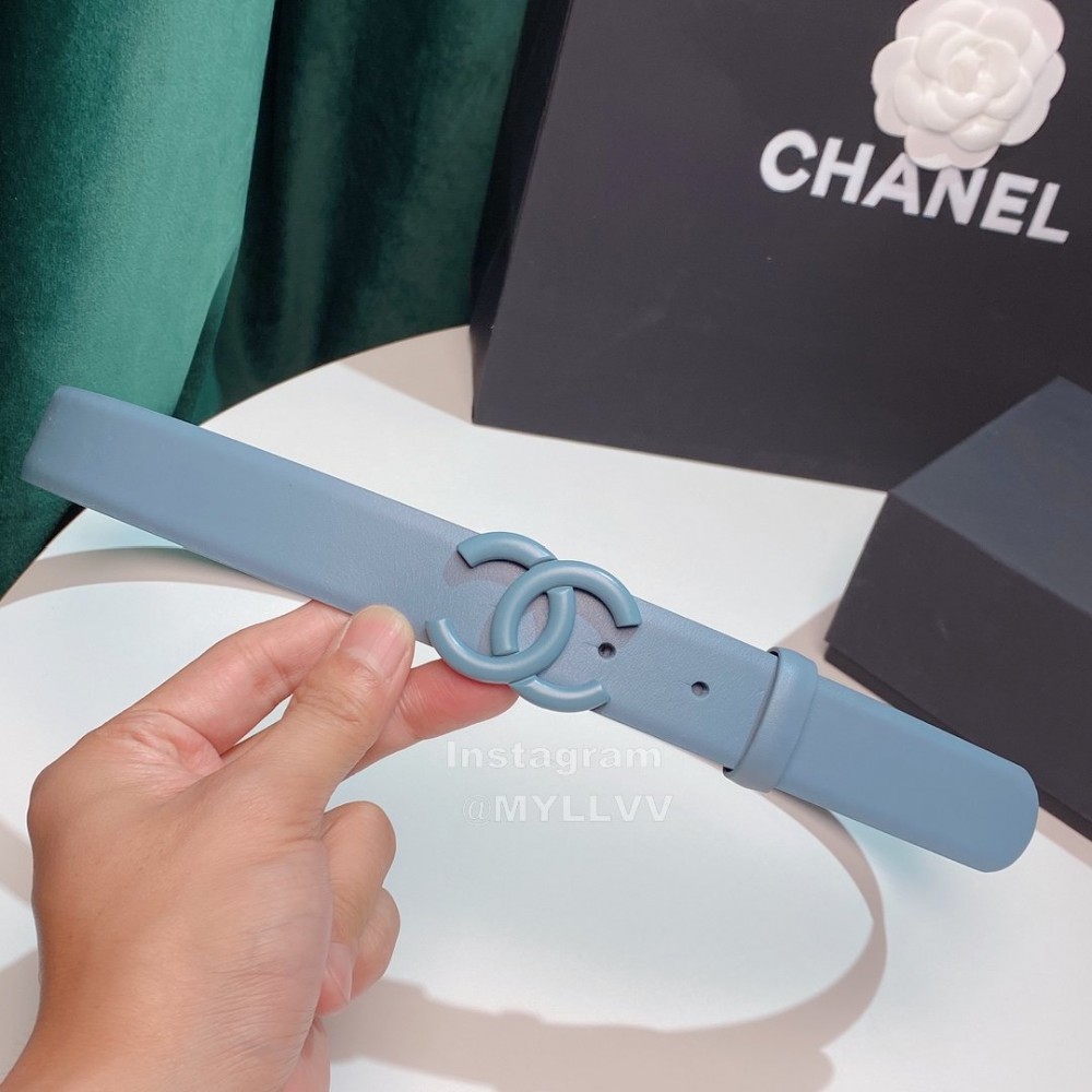Chanel Fashion Calf Leather 28mm Pharrell Belts Blue
