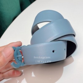 Chanel Fashion Calf Leather 28mm Pharrell Belts Blue