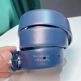 Chanel Fashion Calf Leather 28mm Pharrell Belts Dark Blue