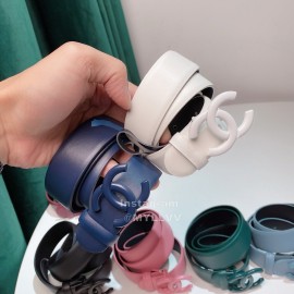 Chanel Fashion Calf Leather 28mm Pharrell Belts Dark Blue