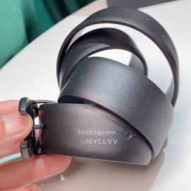 Chanel Fashion Calf Leather 28mm Pharrell Belts Black