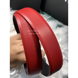 Chanel Fashion Calf Leather Gold Buckle 28mm Pharrell Belts Red