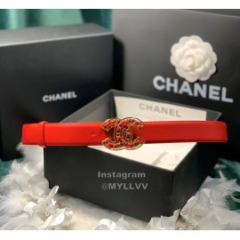 Chanel Fashion Calf Leather Gold Buckle 28mm Pharrell Belts Red
