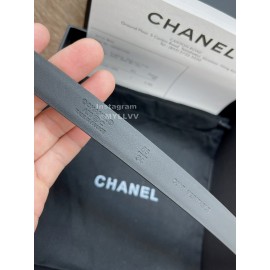 Chanel Fashion Calf Leather Gold Diamond Buckle 20mm Belts For Women Black