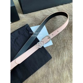Chanel Calf Leather Pin Buckle 20mm Belts For Women Pink