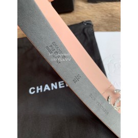Chanel Calf Leather Pin Buckle 20mm Belts For Women Pink