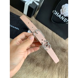 Chanel Calf Leather Pin Buckle 20mm Belts For Women Pink