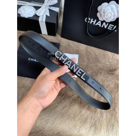 Chanel Diamond Letter Calf Leather 20mm Belts For Women 