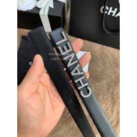 Chanel Diamond Letter Calf Leather 20mm Belts For Women 