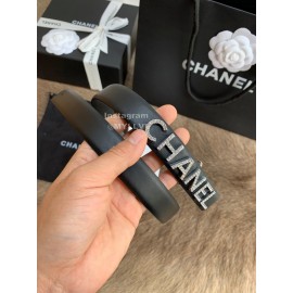 Chanel Diamond Letter Calf Leather 20mm Belts For Women 