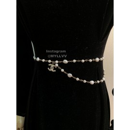 Chanel Elegant Irregular Pearl Belts For Women