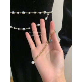 Chanel Elegant Irregular Pearl Belts For Women