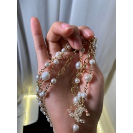 Chanel Elegant Irregular Pearl Belts For Women