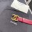 Chanel New Calf Leather Diamond Buckle 30mm Belt Wine Red