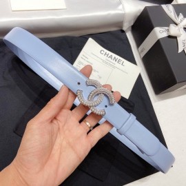 Chanel Fashion Calf Leather Pearl Buckle 30mm Belt Blue
