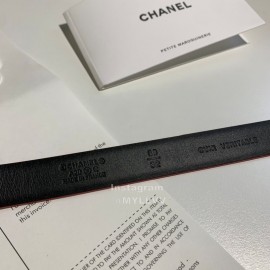 Chanel Fashion Calf Leather Pearl Buckle 28mm Belt White