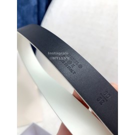 Chanel Fashion Calf Leather Diamond Pin Buckle 20mm Belt White