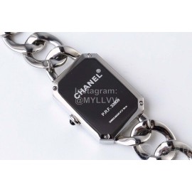 Chanel Premiere Series Square Dial Chain Strap Watch White