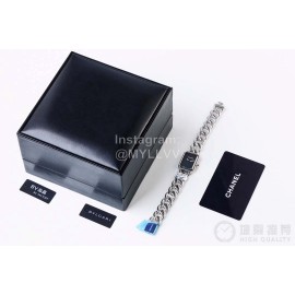 Chanel Premiere Series Square Dial Chain Strap Watch Black