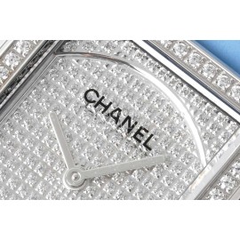 Chanel Boyfriend Serie Diamond Square Dial Watch Blue
