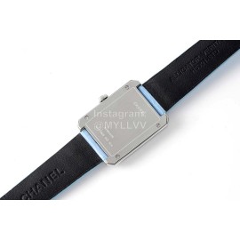 Chanel Boyfriend Serie Diamond Square Dial Watch Blue